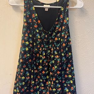 Navy floral tank